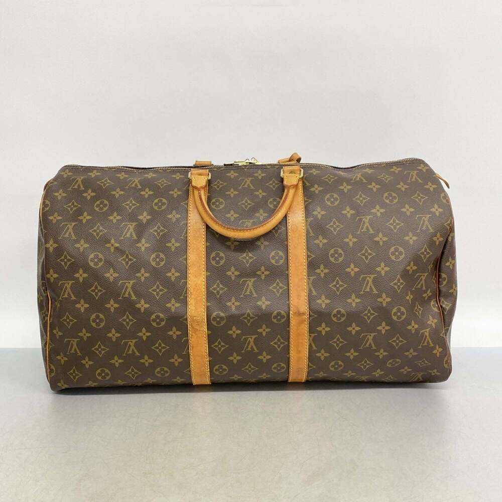 LOUIS VUITTON Brown Monogram Keepall 55 Boston Bag - Picture 11 of 11